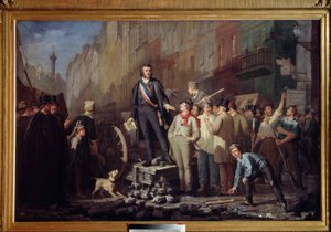 Alphonse Baudin (1811-1851) på barrikaden af den faubourgske Saint Antoine den 3. december 1851 Under opstanden fremkaldt af Louis Bonapartes statskup (fremtidige Napoleon III) af 2/12/1851 døde deputerede Alphonse Baudin den barrikaderne i Pa af Ernest Louis Pichio