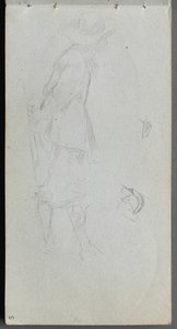 Skitsebog, side 05: Figurstudie. af Ernest Meissonier
