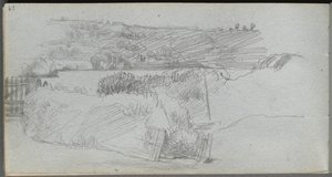 Skitsebog, side 29: Landskabsundersøgelse. af Jean Louis Ernest Meissonier