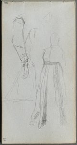 Skitsebog, side 31: Studie af figurer. af Jean Louis Ernest Meissonier