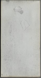 Skitsebog, side 35: Studie af et hoved. af Jean Louis Ernest Meissonier