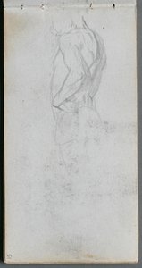 Skitsebog, side 51: Studie af figurer af Ernest Meissonier