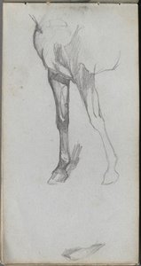 Skitsebog, side 66: Studie af en hest af Ernest Meissonier