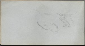 Skitsebog, side 72: Figurstudie. af Jean Louis Ernest Meissonier