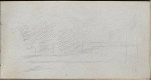 Skitsebog, side 78: Landskabsundersøgelse. af Jean Louis Ernest Meissonier