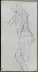Skitsebog, side 87: Figurstudie af Ernest Meissonier