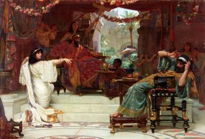 Ester fordømmer Haman til kong Ahasverus, 1888