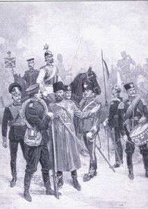 Typer af russiske soldater, illustration fra Cassells History of the Russo-Japanese War Vol 1, c.1900 af Ernest Prater