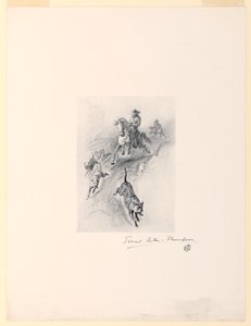 Garveri med sine hunde kom galoperende op ad Cañonen af Ernest Thompson Seton