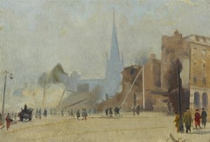 Broadgate Coventry efter raid, november 1940, 1940-44 af Ernest Townsend