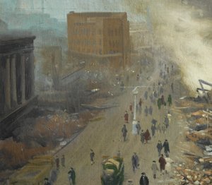 Den nye orden i Europa, bombede Coventry november 1940, 1940 af Ernest Townsend