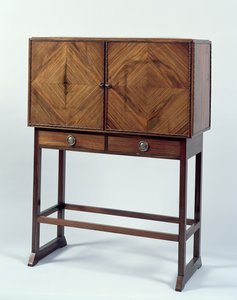 Skab, ca. 1902 (palisander med macassar ibenholt & satintræ finer) (se også 283797)