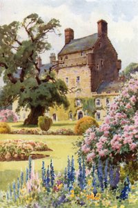 Bemersyde House (farve litho)