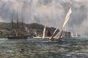 Cowes (farve litho) af Ernest William Haslehust