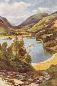 Grasmere fra Loughrigg (farve litho) af Ernest William Haslehust
