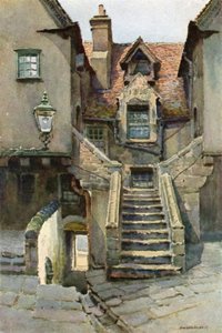 I hvid hest tæt (farve litho) af Ernest William Haslehust
