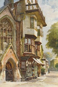 Mols kaffehus (farve litho) af Ernest William Haslehust