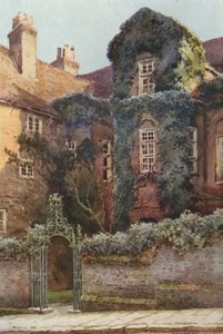 Restoration House, Rochester (farve litho) af Ernest William Haslehust