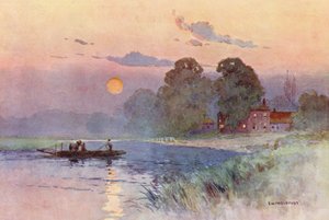 Themsen: Klokkerne fra Ouseley (farvelitografi) af Ernest William Haslehust