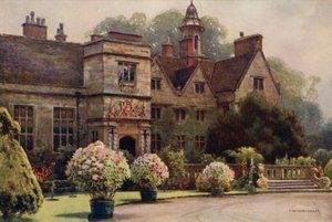 Rufford Abbey (farve litho) af Ernest William Haslehust