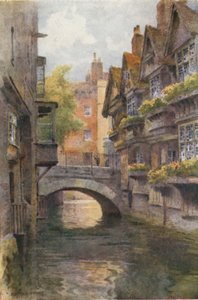 The Canterbury Weavers (farve litho) af Ernest William Haslehust