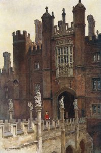 The Great Gatehouse, West Entrance (farve litho) af Ernest William Haslehust