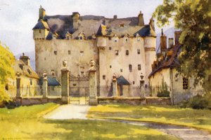 Traquair (farve litho) af Ernest William Haslehust