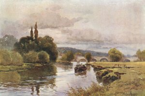 Wallingford (farve litho) af Ernest William Haslehust