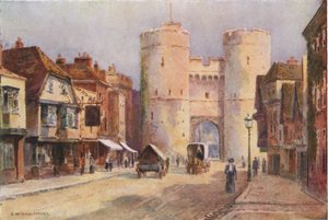 Westgate (farve litho) af Ernest William Haslehust