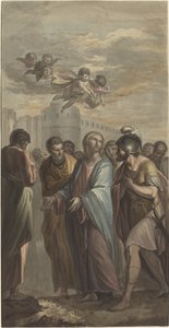 Kristus med apostle og en romersk soldat af Ernest Zacharias Platner