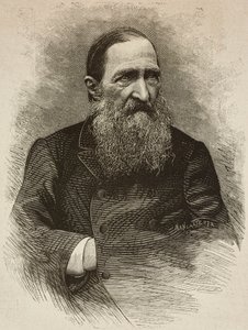 Poeten Jozef Ignacy Kraszewski (1812-1887) i Genève den 19. marts, gravering af Ernesto Mancastroppa fra foto af Romarolo, fra L