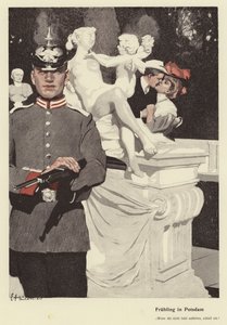 Forår i Potsdam (farve litho)