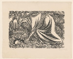 Dødt barn begraves af Ernst Barlach (signed by artist)
