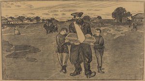 Barnets begravelse i Rusland af Ernst Barlach