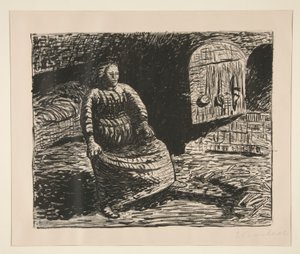 Kvinde ved ildstedet af Ernst Barlach