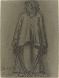Stående figur med slukkede fakler af Ernst Barlach