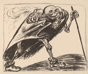 Vandrende død, 1923. af Ernst Barlach