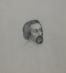 Portræt af digteren Heinrich Heine 1797-1856, 1851 af Ernst Benedikt Kietz