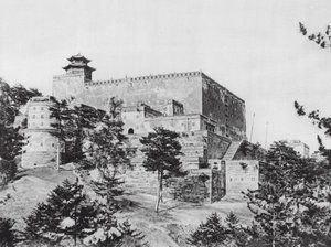 Jehol, Potala, Chihli, Hovedbygning i Potala, Udsigt fra sydvest (s/h-foto) af Ernst Boerschmann