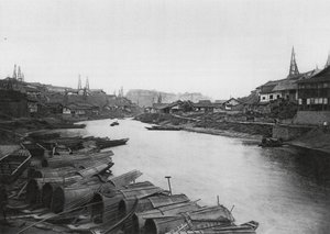 Tzeliutsing, Szechuan, Industrikvarteret med saltbrønde (s/h-foto)