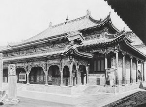Wu tai shan, Hien tung sze, Shansi, den store bedesal (s/h-foto)