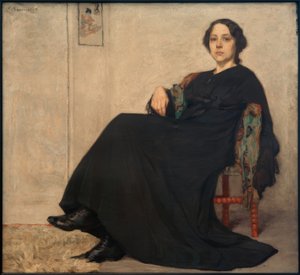 Siddende kvinde af Ernst Burmester