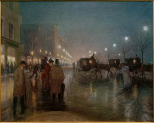 Hamborg, Jungfernstieg om aftenen