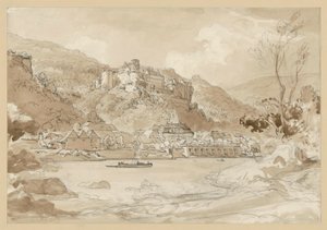 Udsigt over Heidelbergs slot og den nedre bydel af Ernst Fries