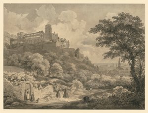 Heidelberg. Udsigt over slottet af Ernst Fries