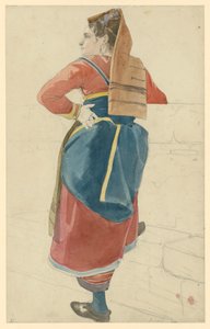 Italiensk kvinde. Set bagfra af Ernst Fries