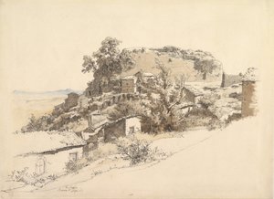 Romersk landskab nær Rocca di Papa, 1866. af Ernst Furchtegott Mohn