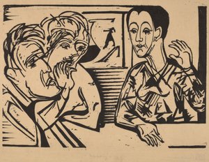 Samtale, 1929. af Ernst Ludwig Kirchner