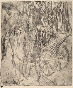 Par foran en vogn, 1914. af Ernst Ludwig Kirchner