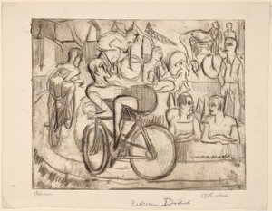 Cykelløb, 1926. af Ernst Ludwig Kirchner